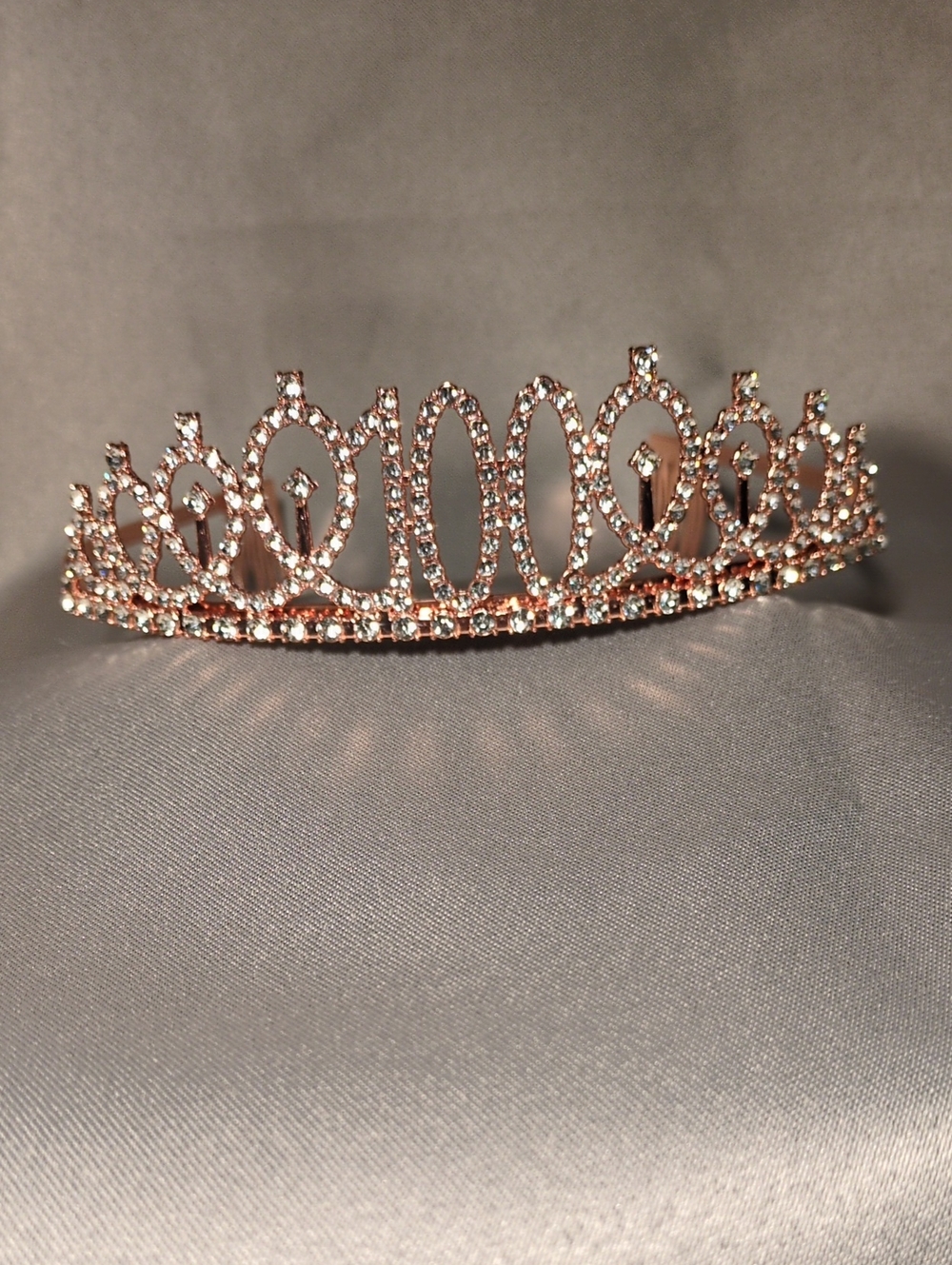 "100" Rose Gold Crystal Tiara Crown